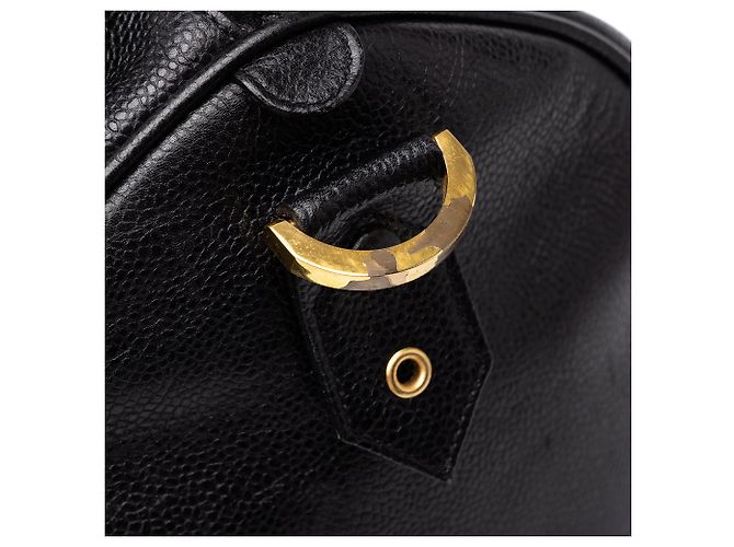 Borsa Duffle Chanel CC Caviar Nera - vista 6