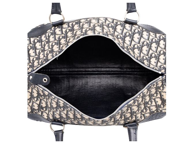 Borsa da viaggio Dior Oblique Canvas blu - vista 4