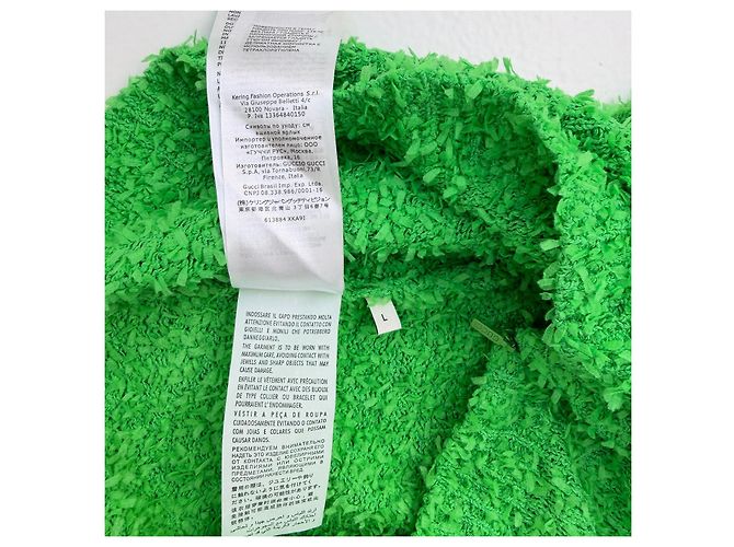 Gucci Spring 2020 Runway Grünes Texturiertes Bouclé-Top - Ansicht 9