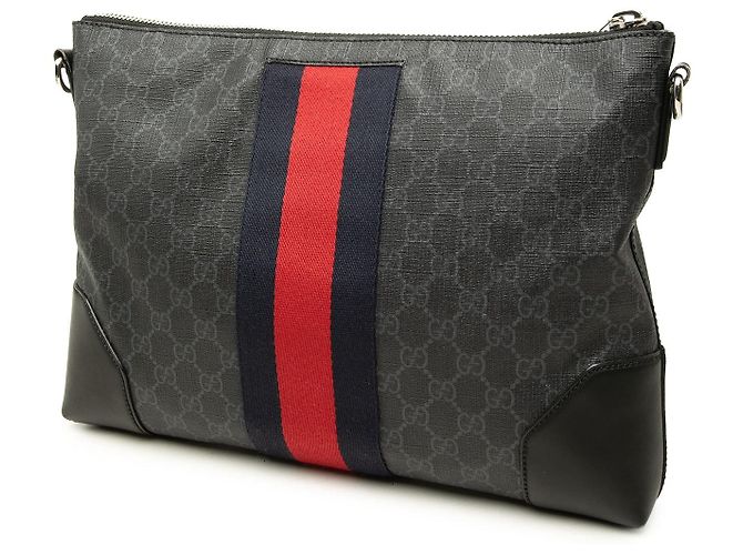 Borsa a tracolla Gucci GG Supreme Web nera - vista 2