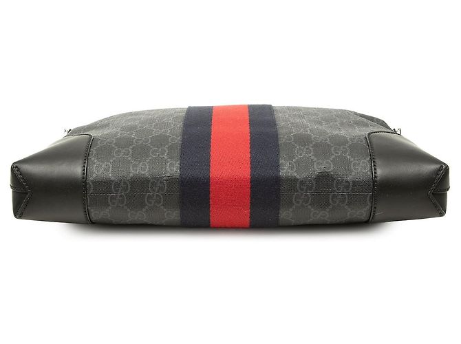 Borsa a tracolla Gucci GG Supreme Web nera - vista 3