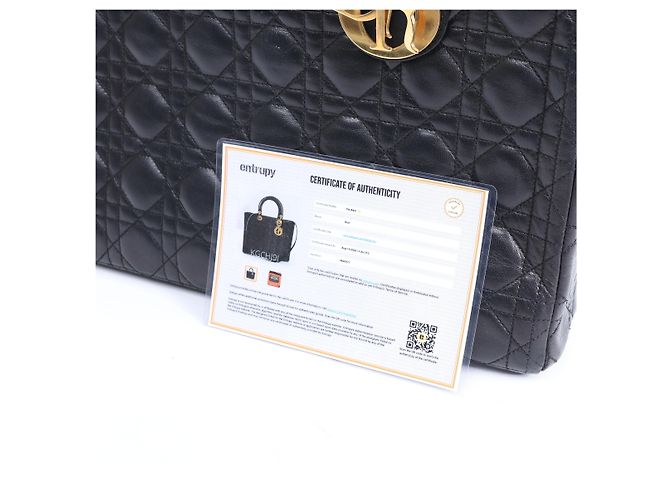 Christian Dior Lady Dior Large Cannage Leather 2Way Handbag in Black - vista 11