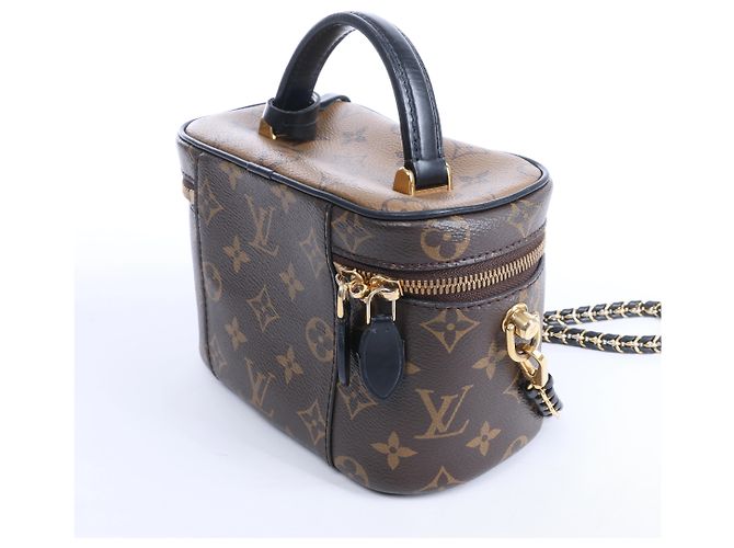Louis Vuitton Vanity NV PM Monogram Reverse Borsa a Tracolla Marrone M45165 - vista 4