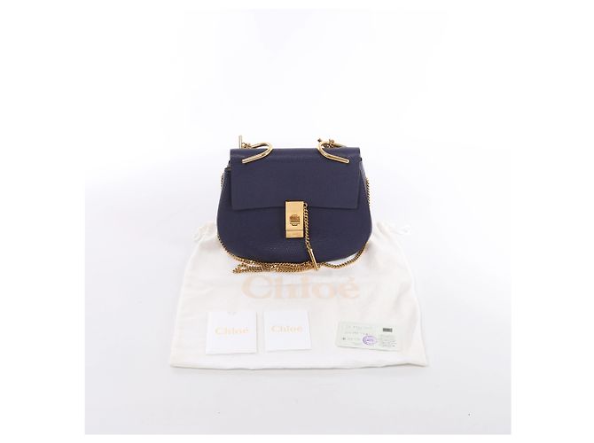 Chloé Borsa a tracolla Chloe Drew in pelle con catena in Purple - vista 12