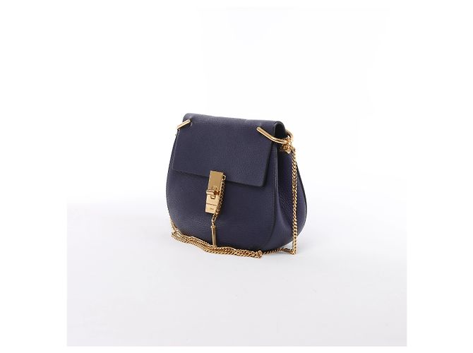 Chloé Borsa a tracolla Chloe Drew in pelle con catena in Purple - vista 2