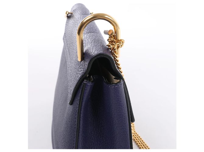Chloé Borsa a tracolla Chloe Drew in pelle con catena in Purple - vista 4
