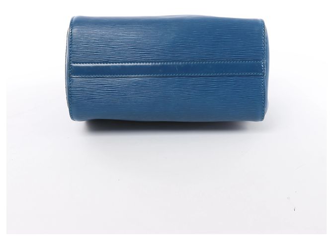 Borsa Louis Vuitton Speedy 25 in pelle Epi Blu M43015 - vista 8