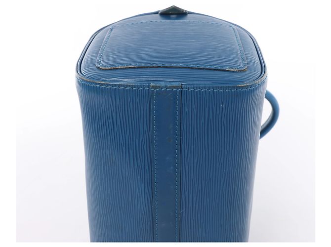 Borsa Louis Vuitton Speedy 25 in pelle Epi Blu M43015 - vista 9