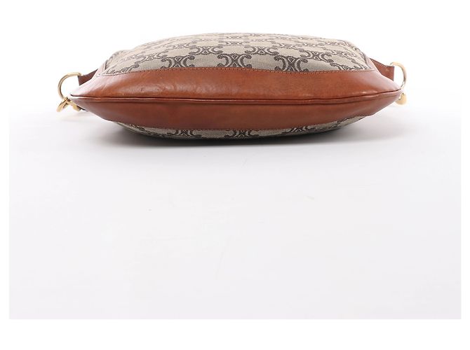 Céline Celine C-Macadam Canvas & Leather Schultertasche in Brown x Gray - Ansicht 7