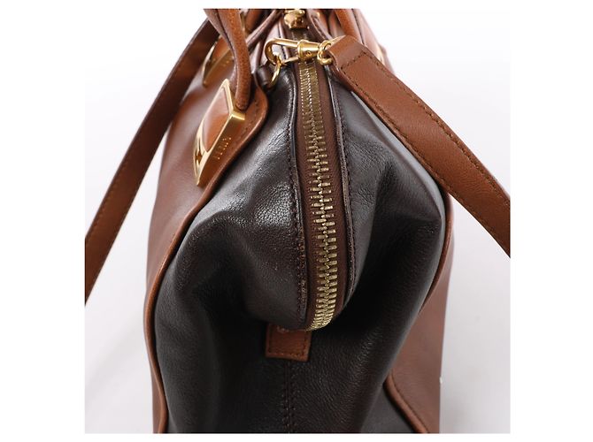Borsa 2Way Fendi Chameleon in pelle Marrone 8BL114 - vista 5