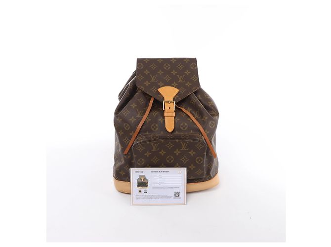 Zaino Louis Vuitton Montsouris GM Monogram in marrone M51135 - vista 15