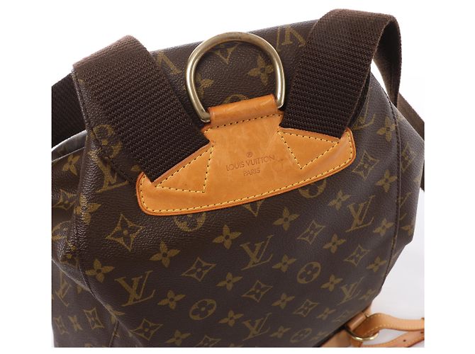 Zaino Louis Vuitton Montsouris GM Monogram in marrone M51135 - vista 16