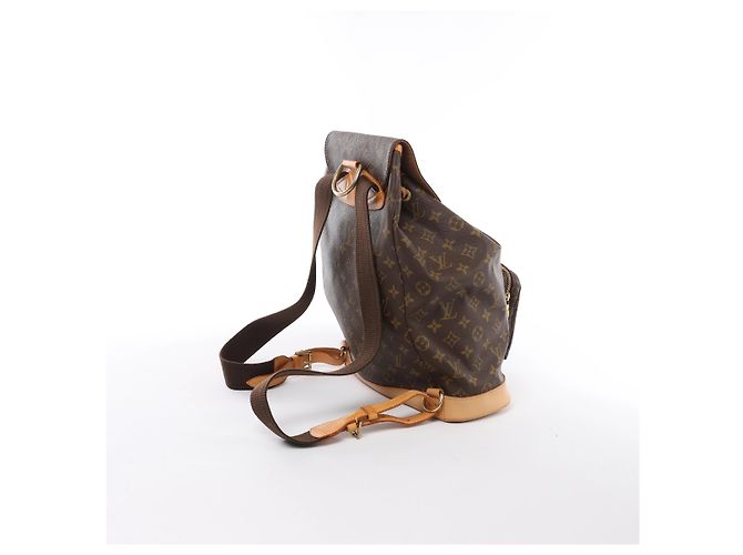 Zaino Louis Vuitton Montsouris GM Monogram in marrone M51135 - vista 3