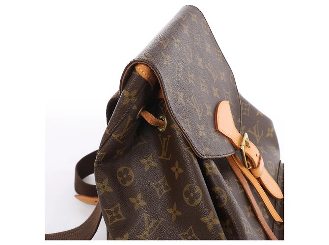 Zaino Louis Vuitton Montsouris GM Monogram in marrone M51135 - vista 4