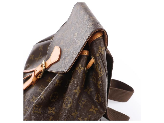 Zaino Louis Vuitton Montsouris GM Monogram in marrone M51135 - vista 5