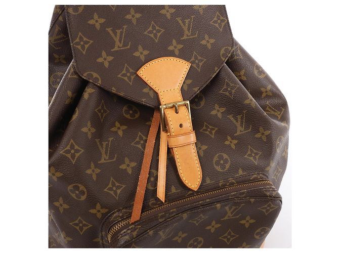 Zaino Louis Vuitton Montsouris GM Monogram in marrone M51135 - vista 6