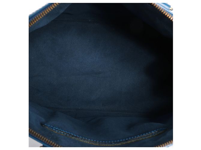 Borsa a mano Louis Vuitton Alma in pelle Epi Blu M52145 - vista 11
