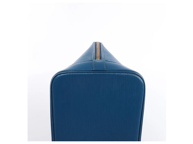 Borsa a mano Louis Vuitton Alma in pelle Epi Blu M52145 - vista 9