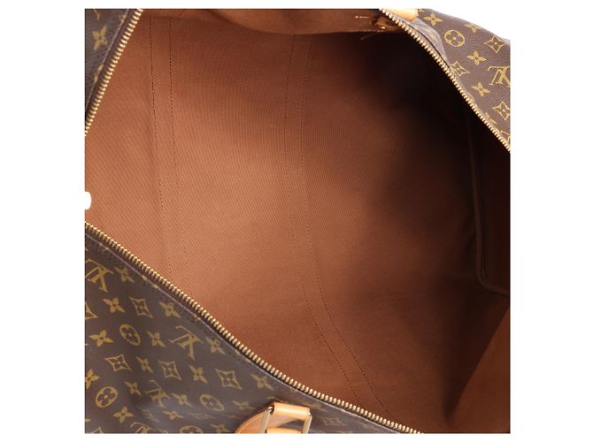 Borsa da viaggio Louis Vuitton Keepall Bandoulière 60 Monogram Marrone M41412 - vista 12