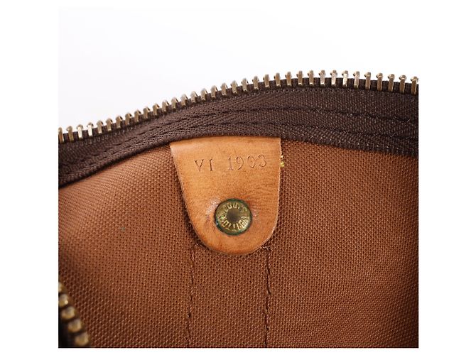 Borsa da viaggio Louis Vuitton Keepall Bandoulière 60 Monogram Marrone M41412 - vista 14