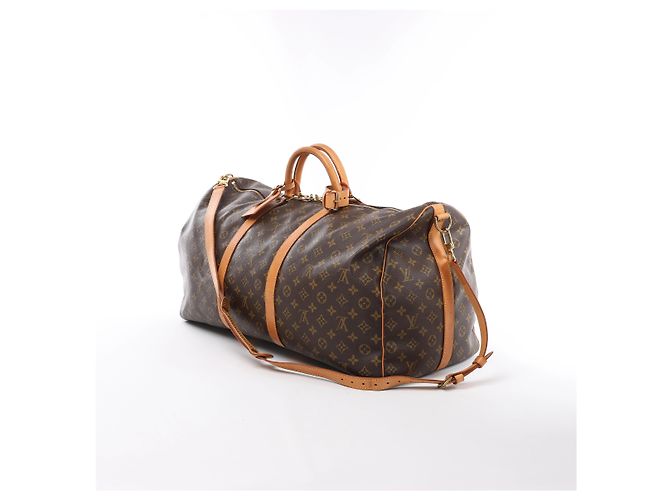 Borsa da viaggio Louis Vuitton Keepall Bandoulière 60 Monogram Marrone M41412 - vista 2