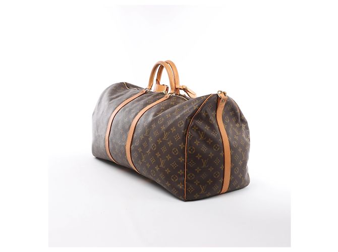 Borsa da viaggio Louis Vuitton Keepall Bandoulière 60 Monogram Marrone M41412 - vista 3