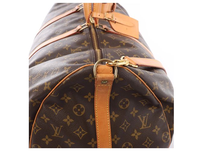 Borsa da viaggio Louis Vuitton Keepall Bandoulière 60 Monogram Marrone M41412 - vista 4