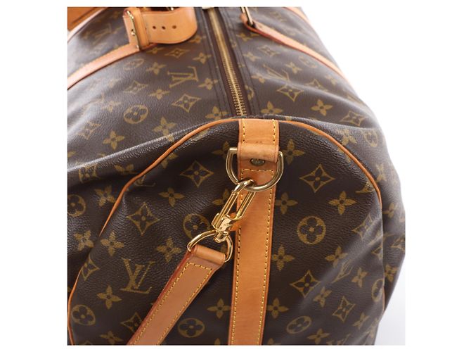 Borsa da viaggio Louis Vuitton Keepall Bandoulière 60 Monogram Marrone M41412 - vista 5