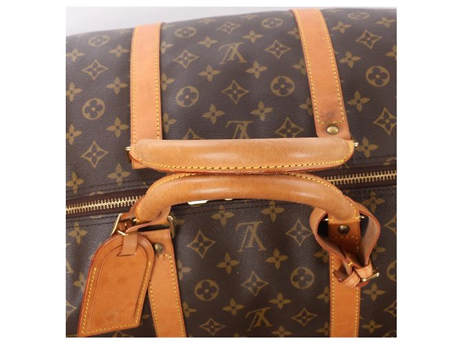 Borsa da viaggio Louis Vuitton Keepall Bandoulière 60 Monogram Marrone M41412 - vista 6