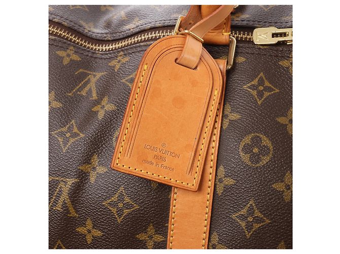 Borsa da viaggio Louis Vuitton Keepall Bandoulière 60 Monogram Marrone M41412 - vista 7