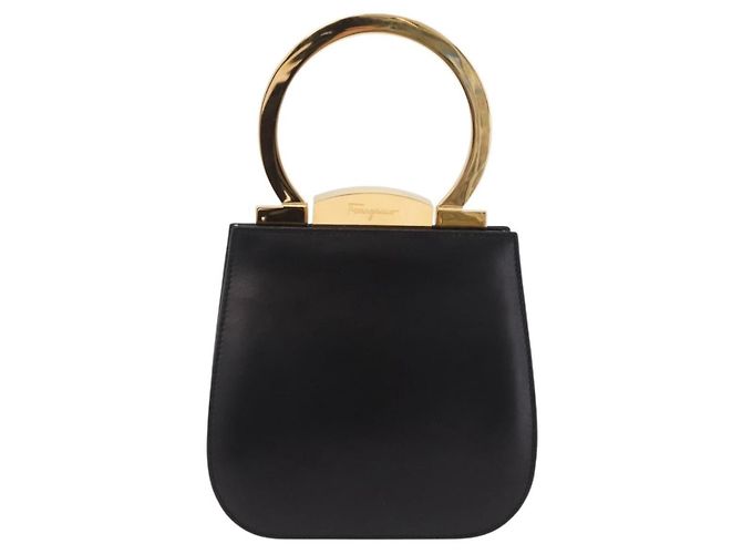 Salvatore Ferragamo Borsa Jerrillo Pelle Nera - vista 2