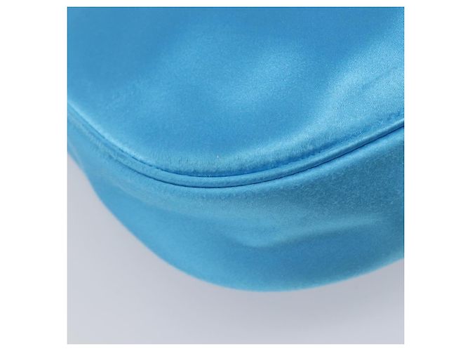 Balenciaga Leopolda Borsa a Tracolla Raso Blu - vista 11