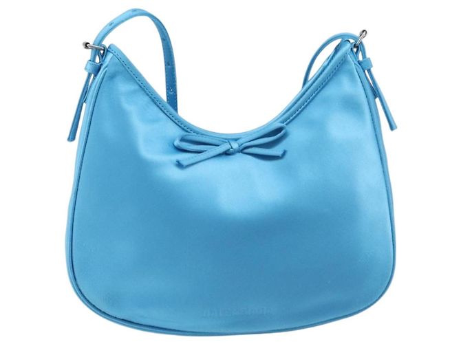 Balenciaga Leopolda Borsa a Tracolla Raso Blu - vista 2