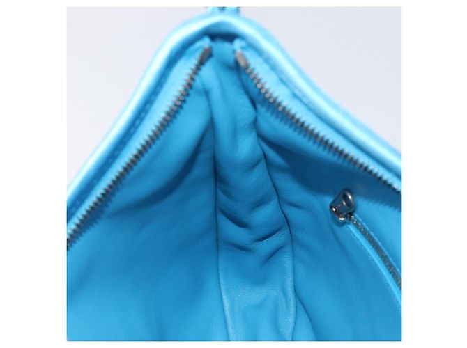 Balenciaga Leopolda Borsa a Tracolla Raso Blu - vista 20