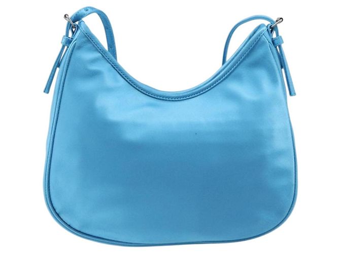 Balenciaga Leopolda Borsa a Tracolla Raso Blu - vista 3
