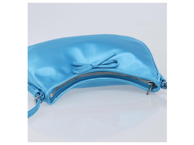 Balenciaga Leopolda Borsa a Tracolla Raso Blu - vista 6