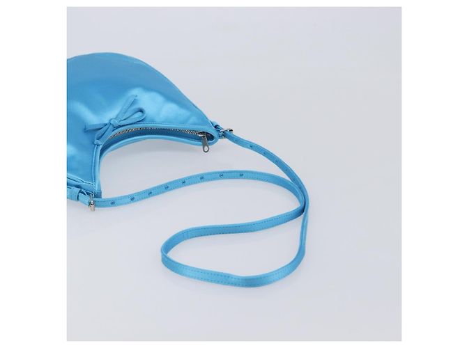 Balenciaga Leopolda Borsa a Tracolla Raso Blu - vista 7