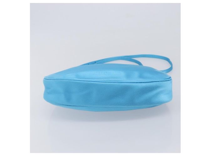 Balenciaga Leopolda Borsa a Tracolla Raso Blu - vista 9