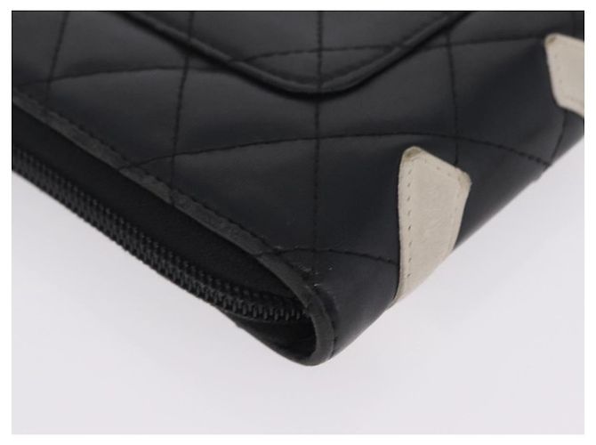 Chanel Cambon Line Cartera Larga Cuero Negro - vista 11
