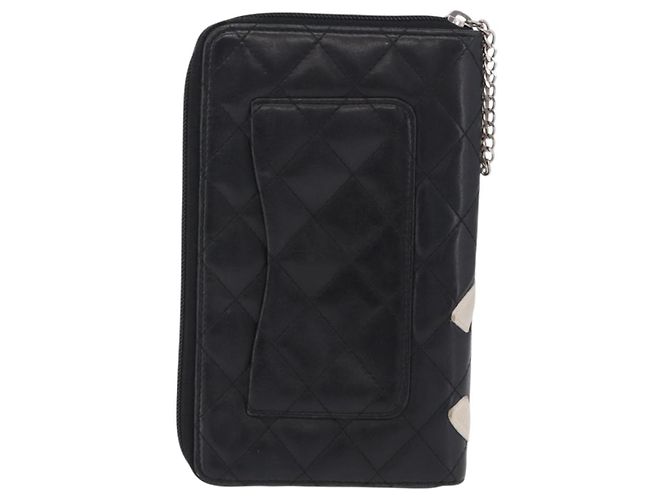 Chanel Cambon Line Cartera Larga Cuero Negro - vista 3
