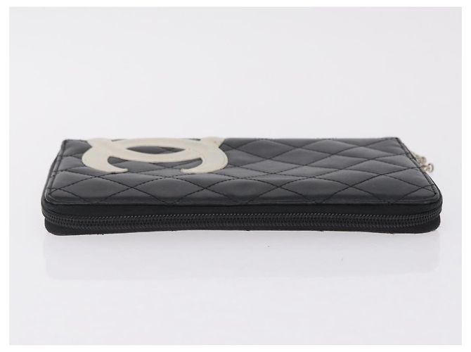 Chanel Cambon Line Cartera Larga Cuero Negro - vista 4