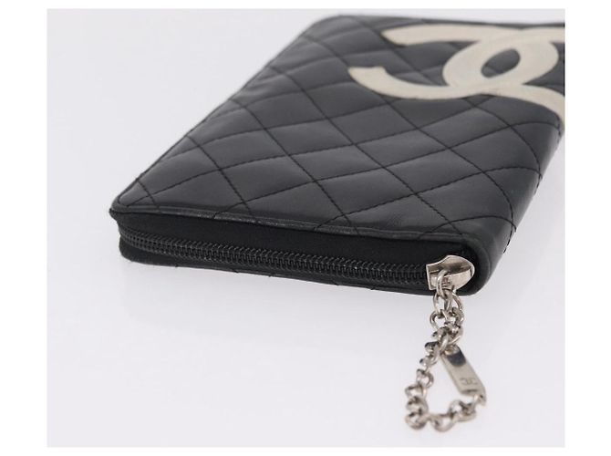 Chanel Cambon Line Cartera Larga Cuero Negro - vista 6