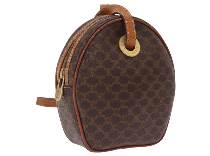 Céline Sac à épaule cercle Macadam PVC et Cuir Marron - vue 2