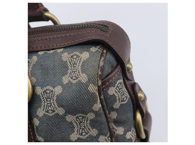 Céline Borsa a Mano Macadam Canvas Horse Carriage Blu - vista 15