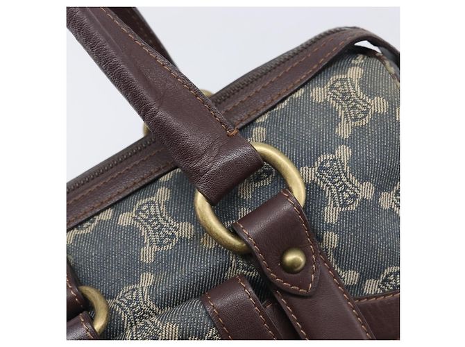 Céline Borsa a Mano Macadam Canvas Horse Carriage Blu - vista 16