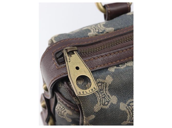 Céline Borsa a Mano Macadam Canvas Horse Carriage Blu - vista 18