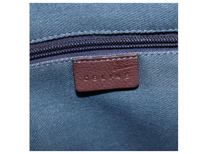 Céline Borsa a Mano Macadam Canvas Horse Carriage Blu - vista 19