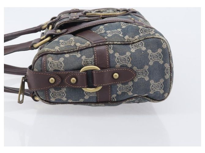 Céline Borsa a Mano Macadam Canvas Horse Carriage Blu - vista 5
