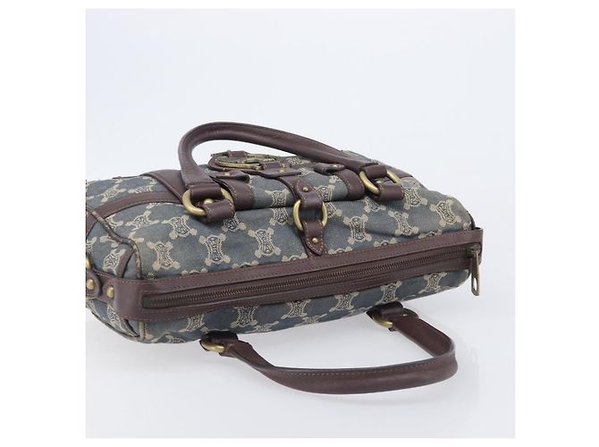Céline Borsa a Mano Macadam Canvas Horse Carriage Blu - vista 6
