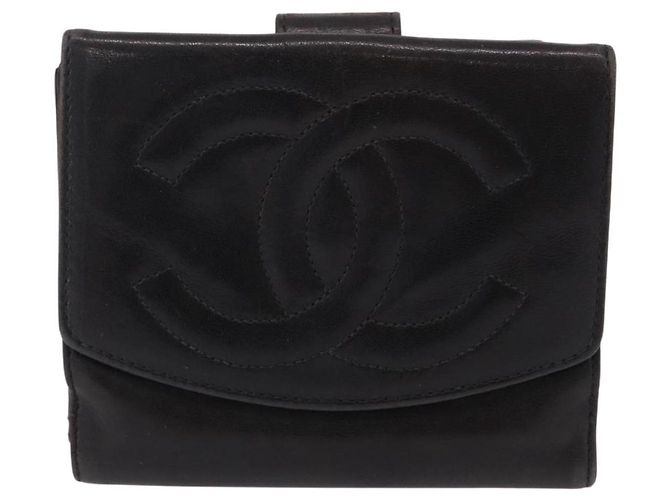 Portefeuille Chanel Coco Mark Cuir Noir - vue 2